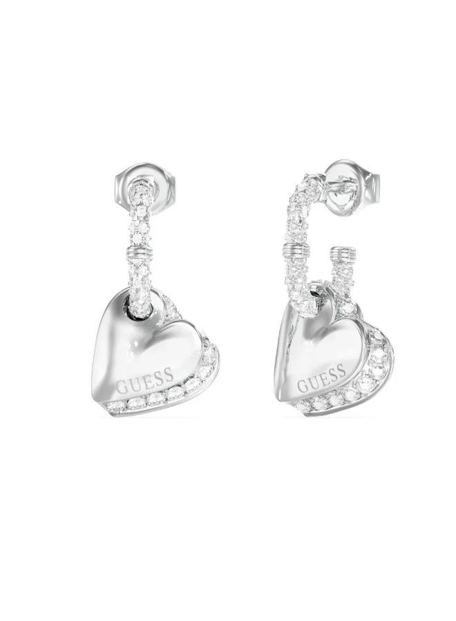 جس أقراط هوب مرصعة بالقلوب